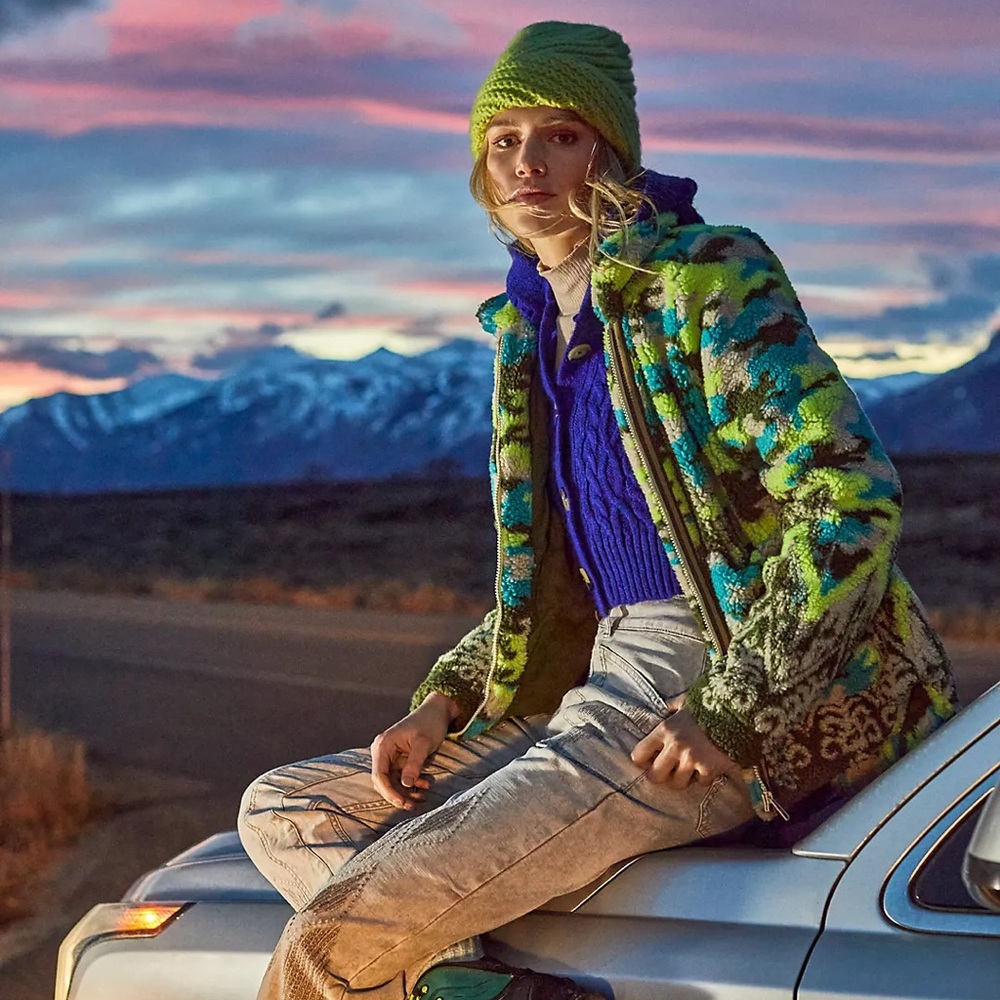 Pilcro Camo Sherpa Jacket